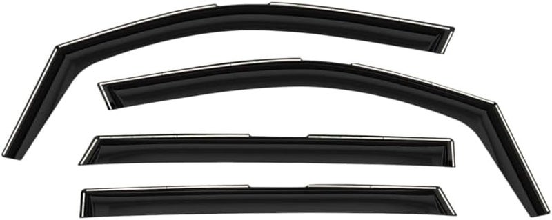 LONGKEES in-Channel Window Visors Rain Guards FIT Kia Sorento 2021-2025 (2021-2025) – 4-Piece in-Channel Dark-Smoke Polycarbonate Vent Deflectors - Image 1
